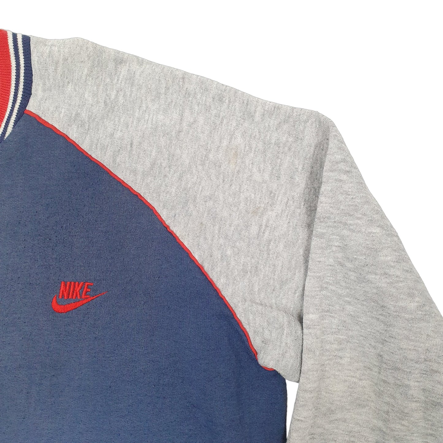 Mens Navy Nike Vintage 1980s Full Zip Jumper