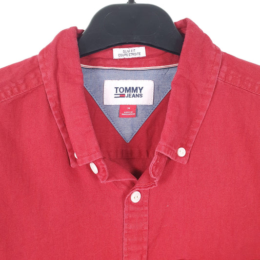 Tommy Hilfiger Long Sleeve Slim Fit Shirt Red
