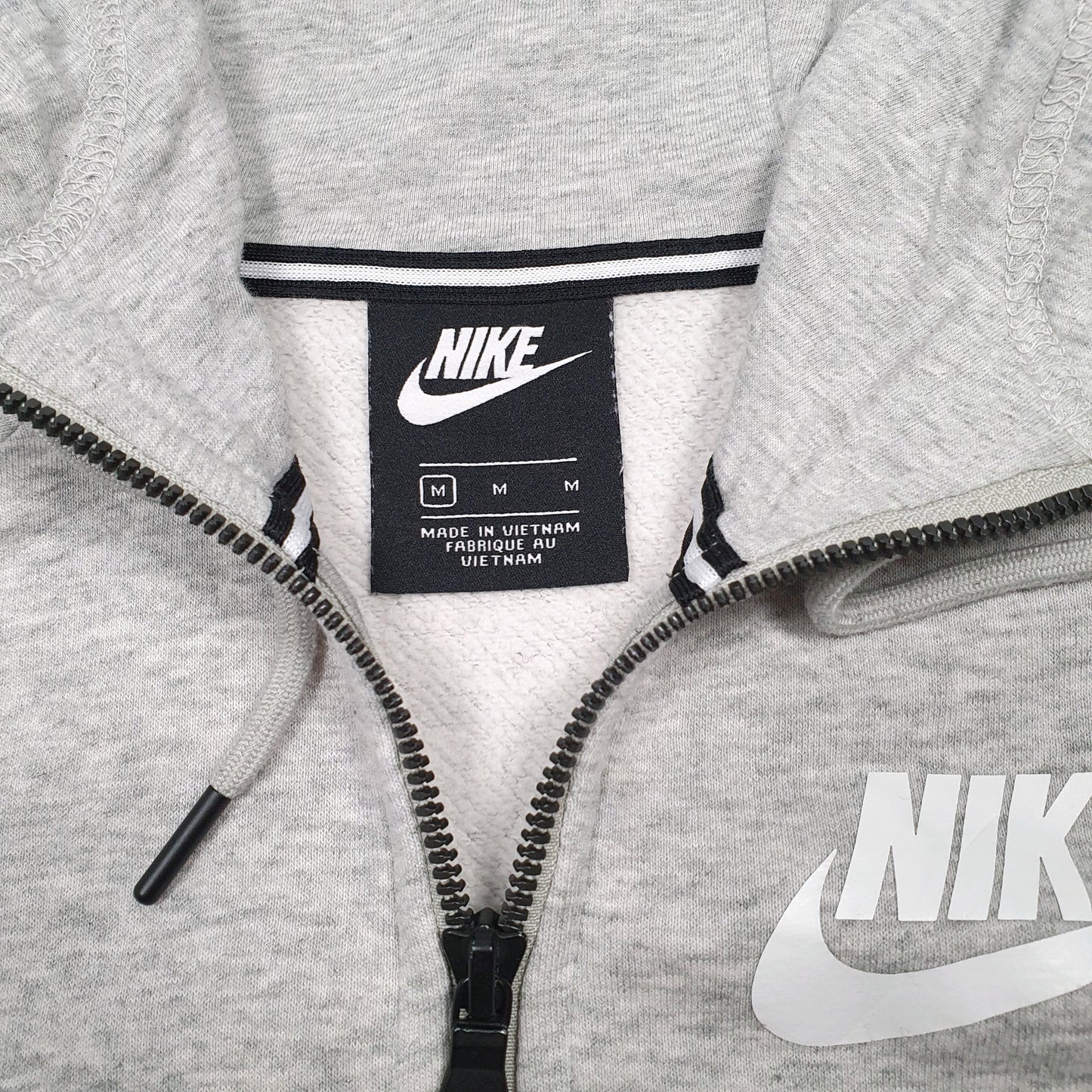 Mens Grey Nike Hoodie Full Zip Jumper