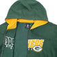 Mens Green NFL Green Bay Packers USA Football Hoodie Full Zip Jumper