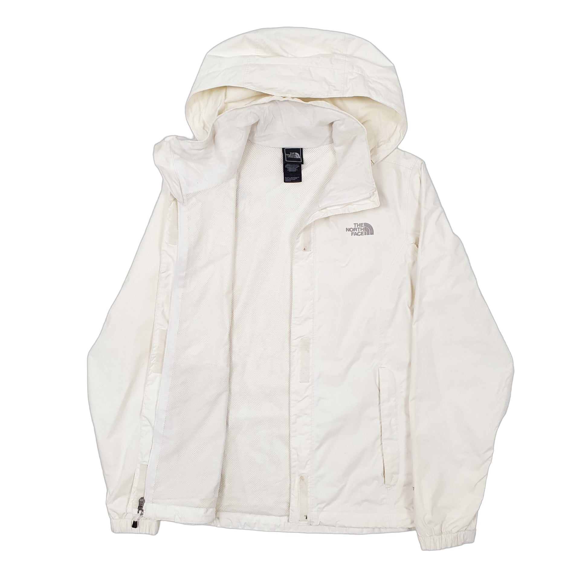 Womens Cream The North Face Resolve Hyvent Rain Coat Coat