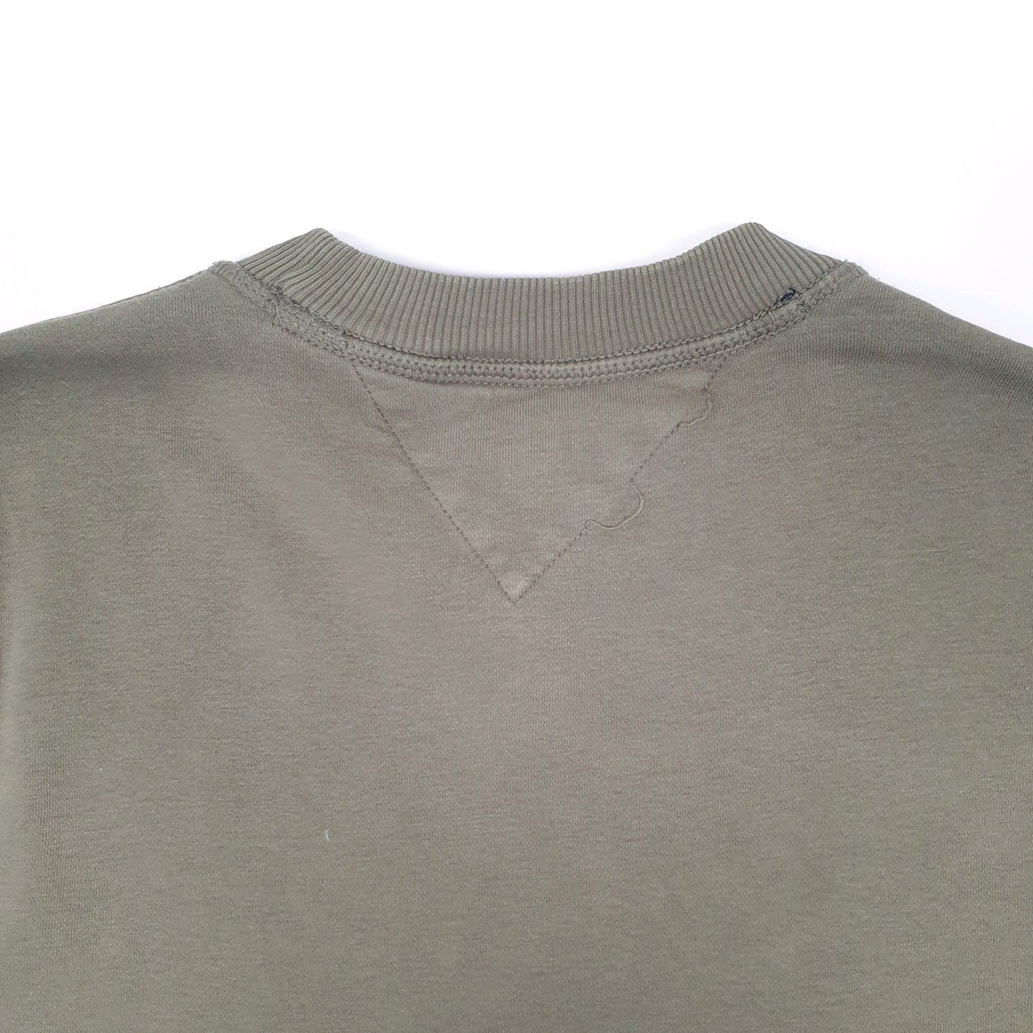 Mens Green Tommy Hilfiger Spellout Crewneck Jumper