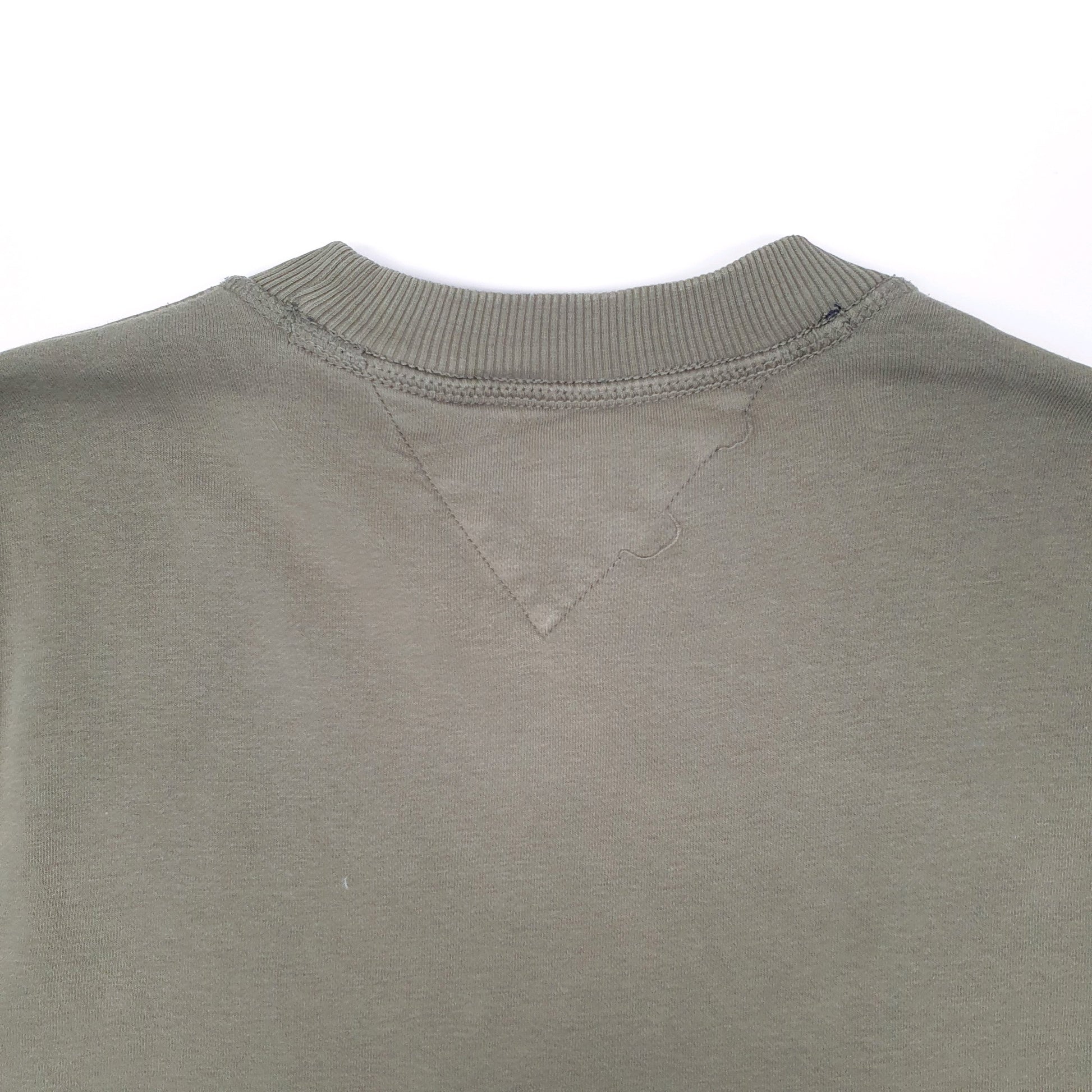 Mens Green Tommy Hilfiger Spellout Crewneck Jumper