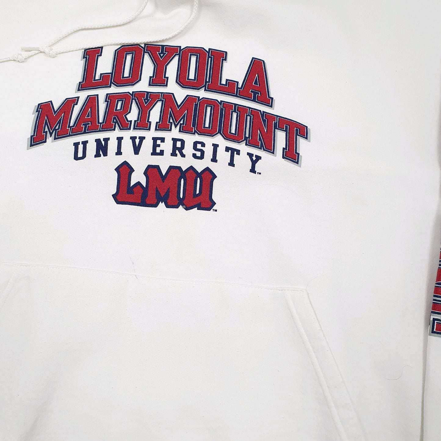 Mens White Champion USA Loyola Marymount University Hoodie Jumper