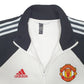 Mens White Adidas Manchester United Training Top Active Full Zip Jumper