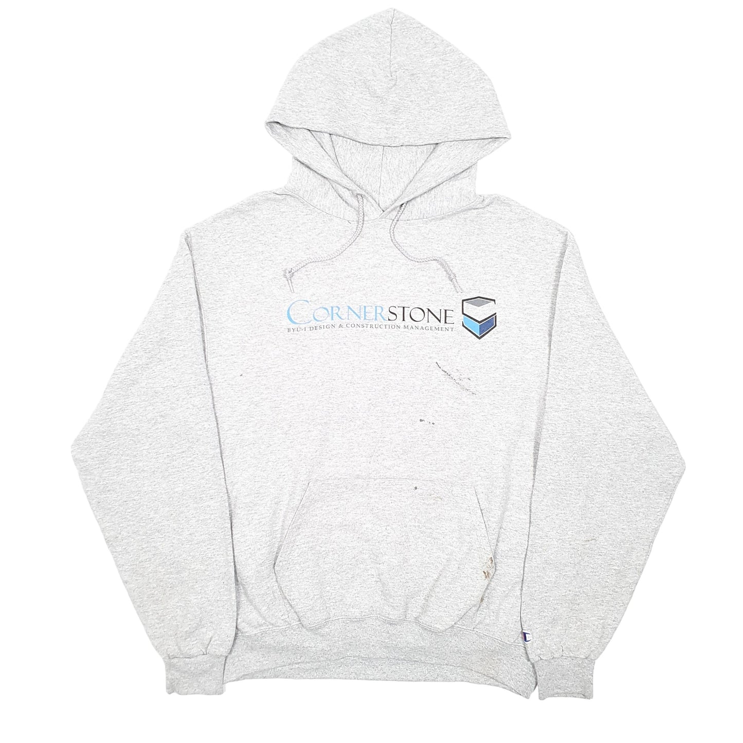 Mens Grey Champion Cornerstone Construction Hoodie Jumper