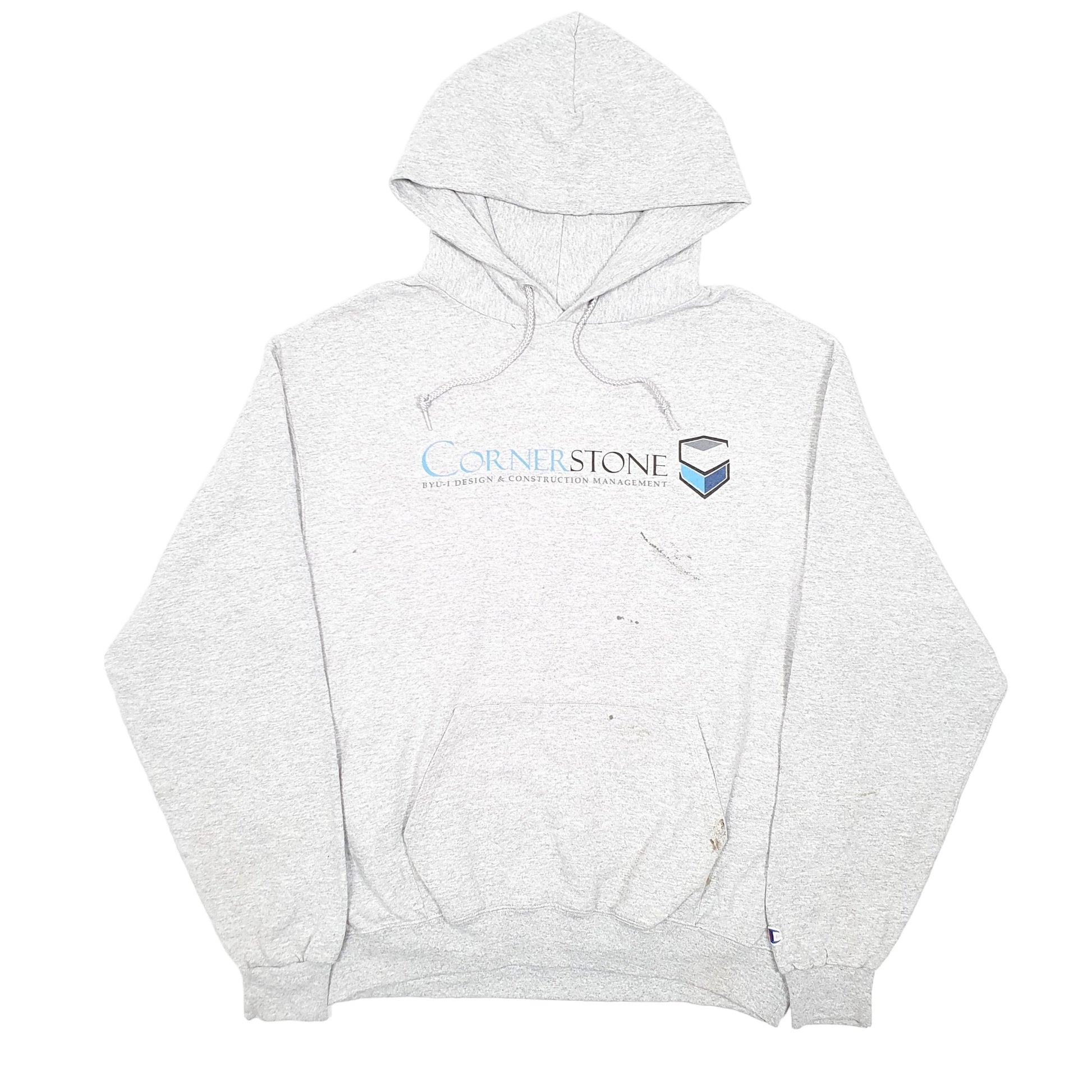 Mens Grey Champion Cornerstone Construction Hoodie Jumper