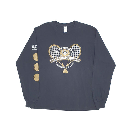 Gildan USA State Champions Long Sleeve T Shirt Black