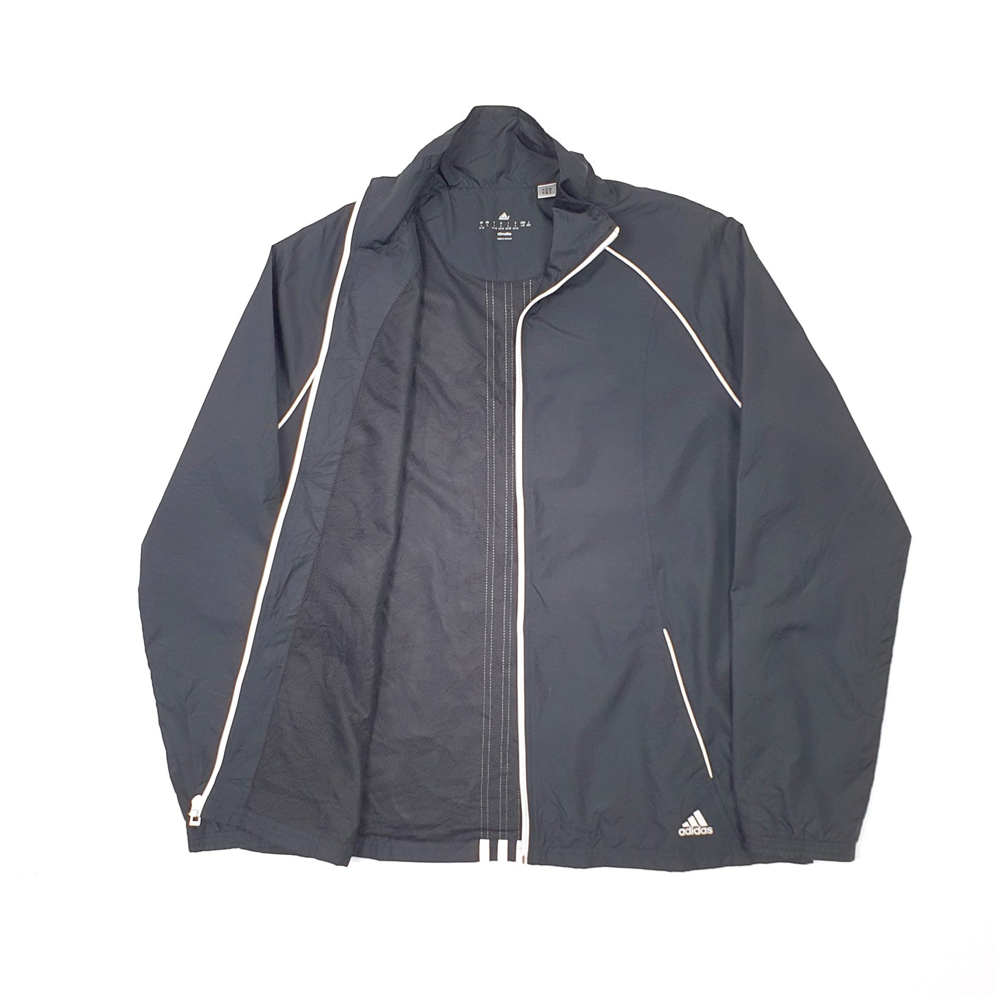 Womens Black Adidas  Windbreaker Coat