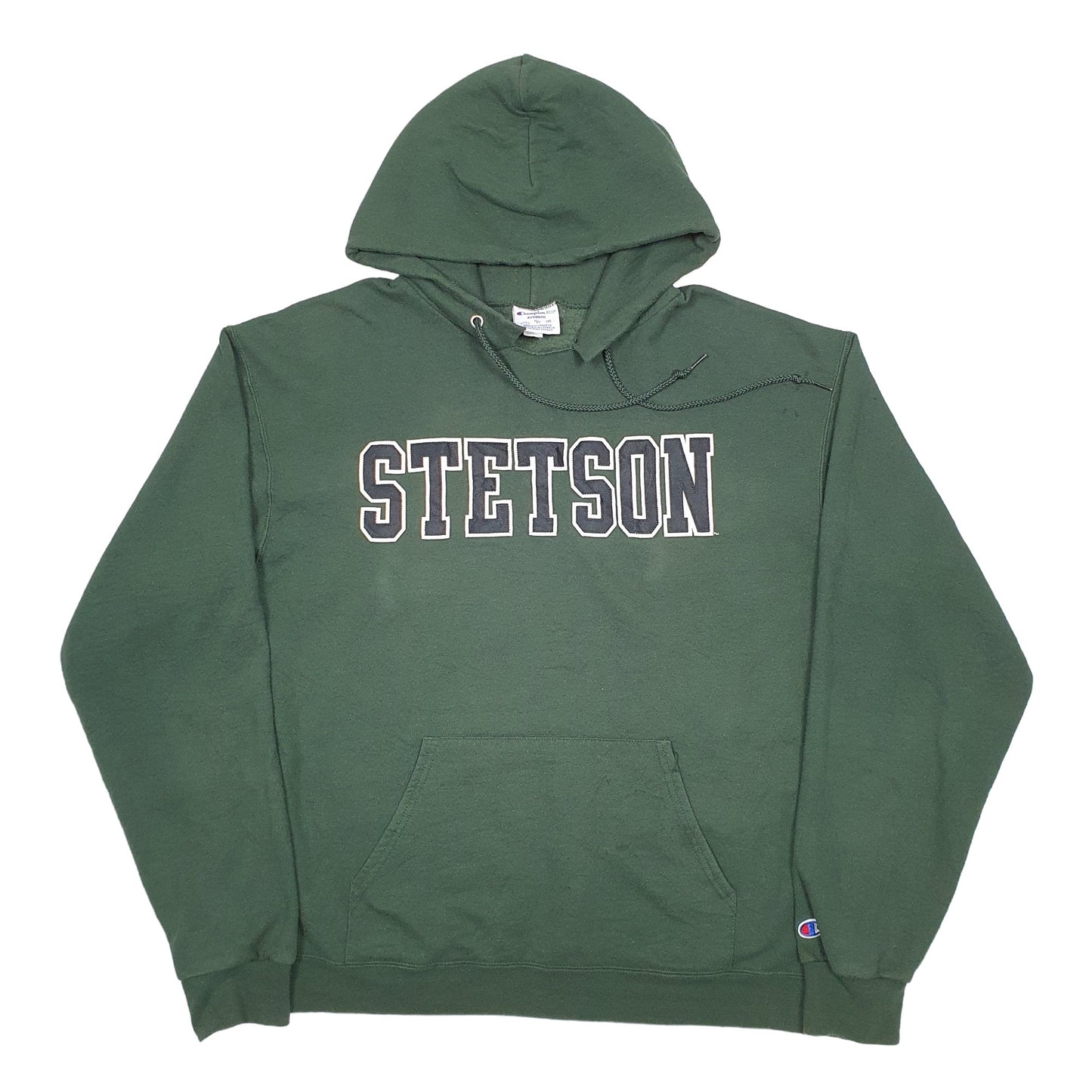Mens Green Champion Stetson USA College Hoodie Jumper