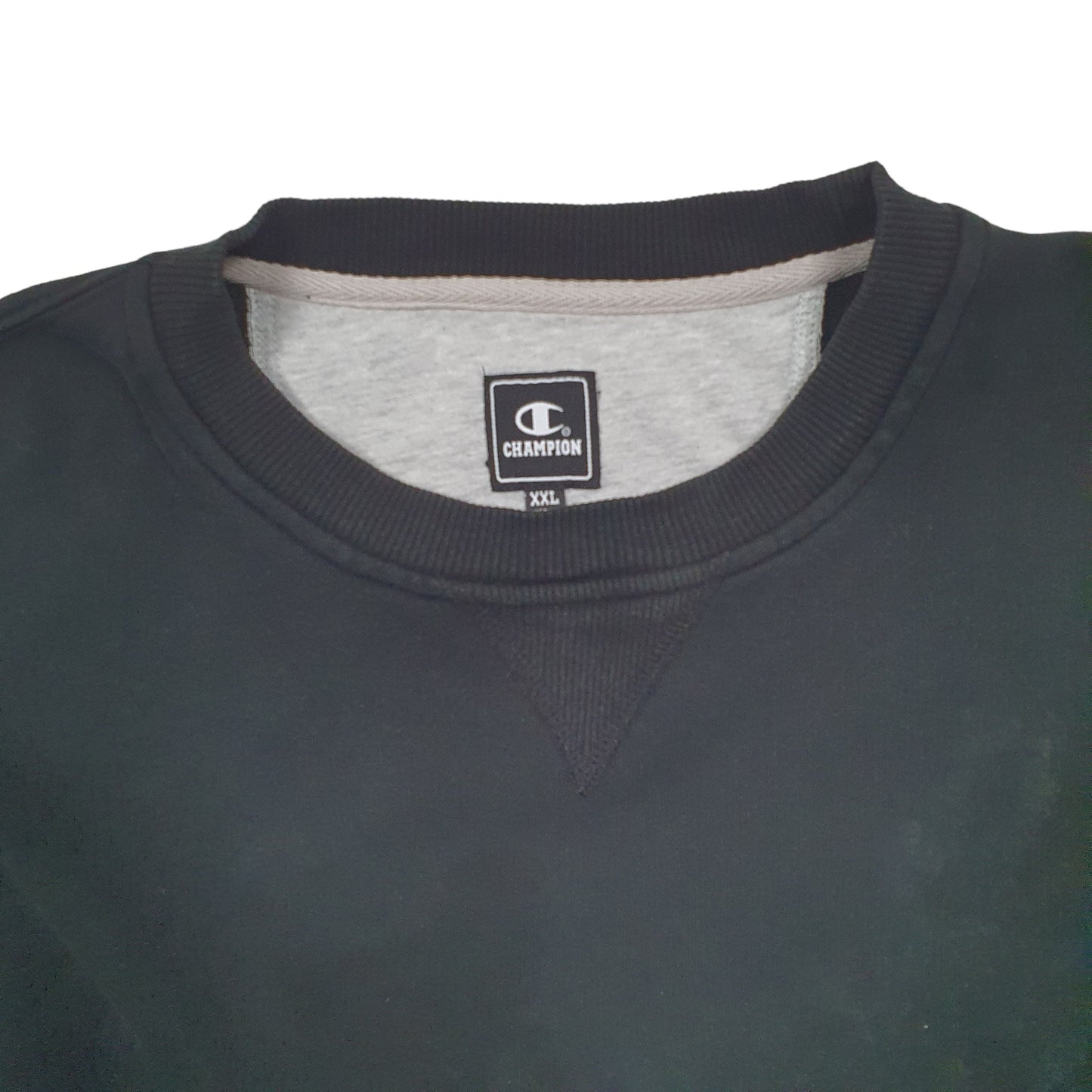 Mens Black Champion  Crewneck Jumper