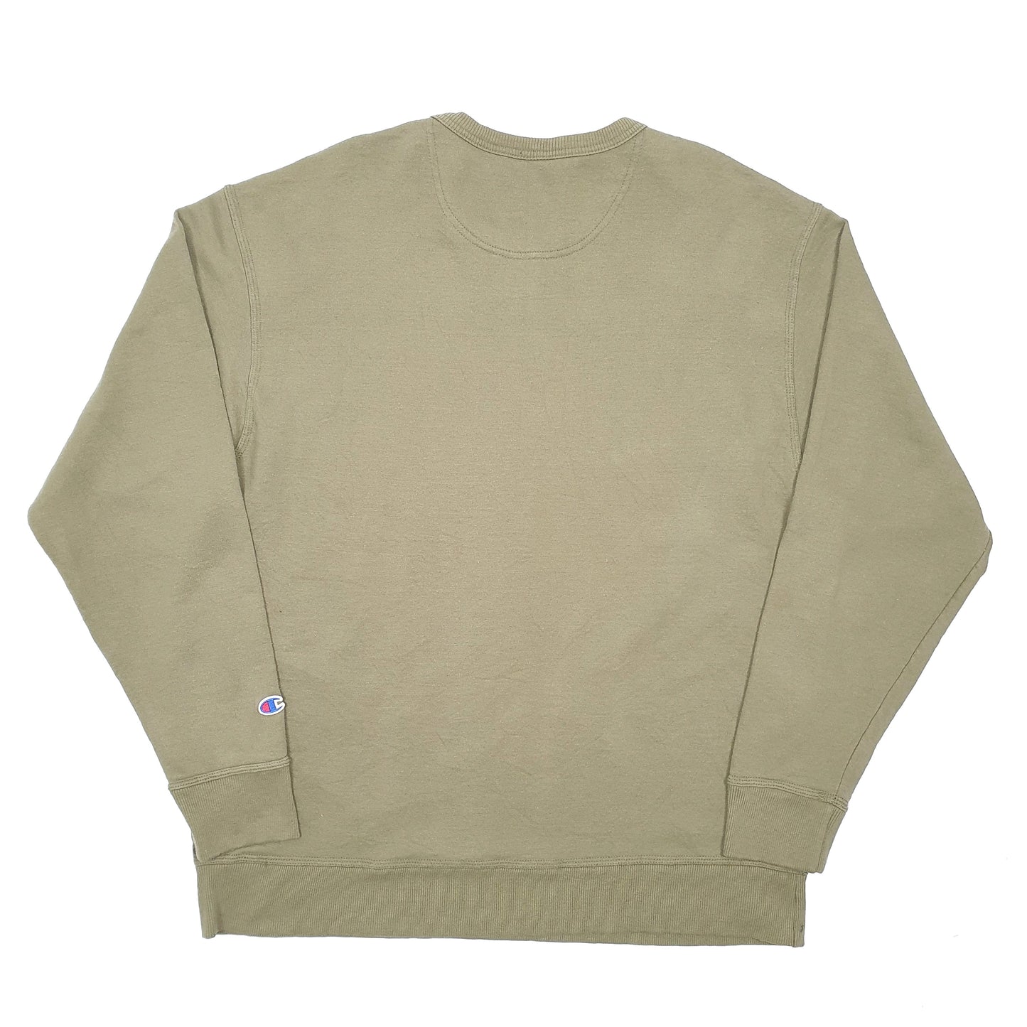 Mens Khaki Champion  Crewneck Jumper