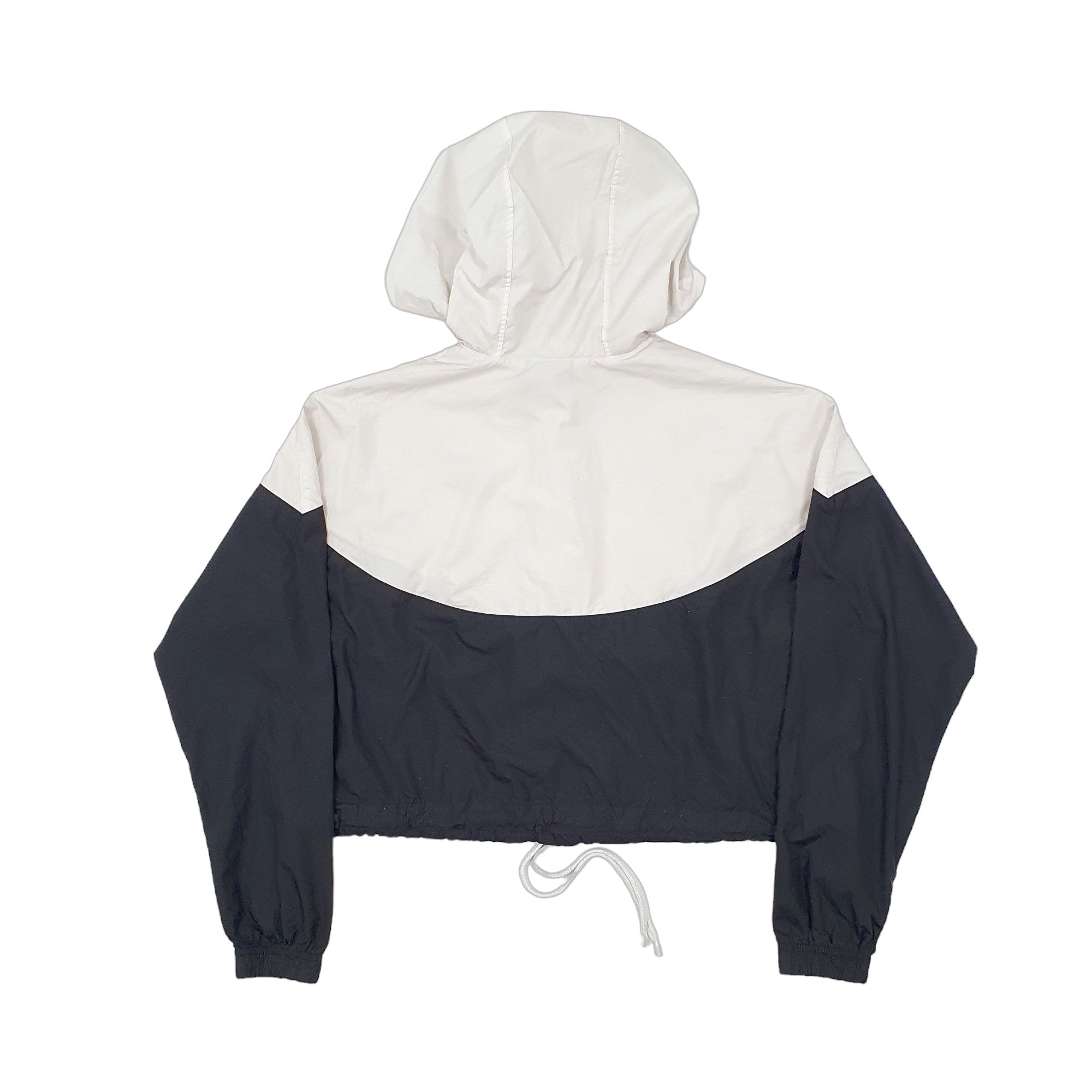 nike black and white windbreaker cropped