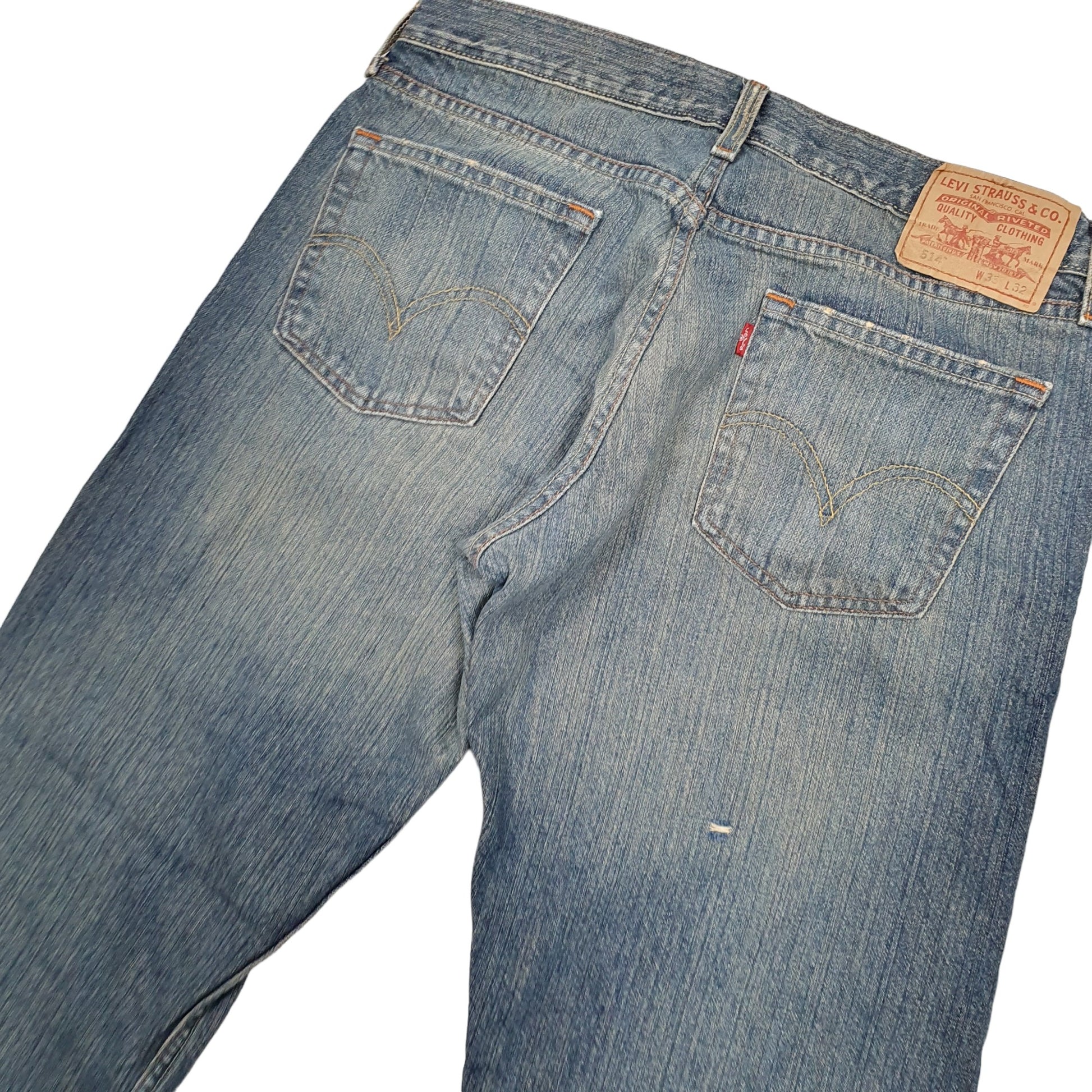 Levis 514 Straight Fit Jeans W33 L32 Blue
