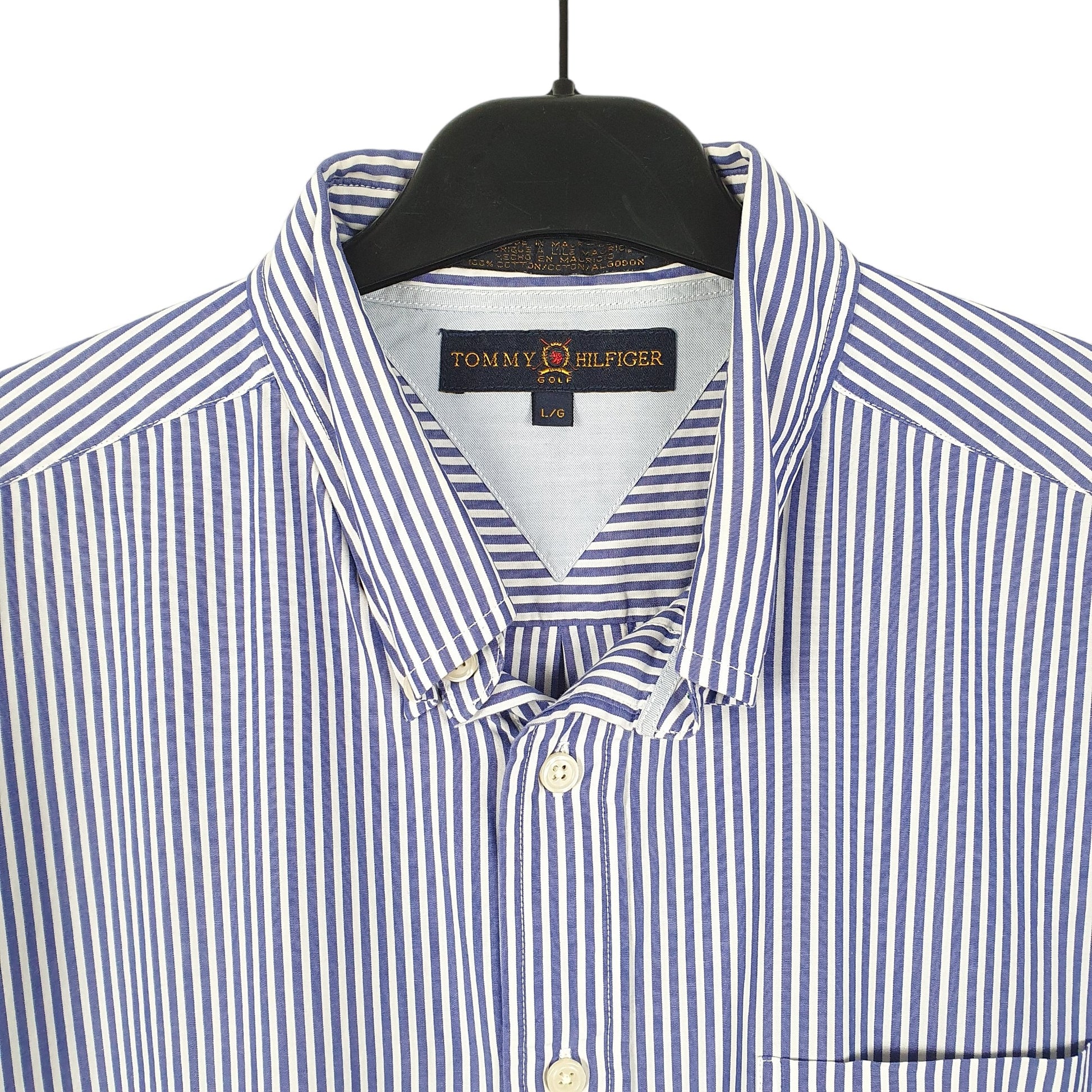 Tommy Hilfiger Golf Long Sleeve Regular Fit Striped Shirt Blue