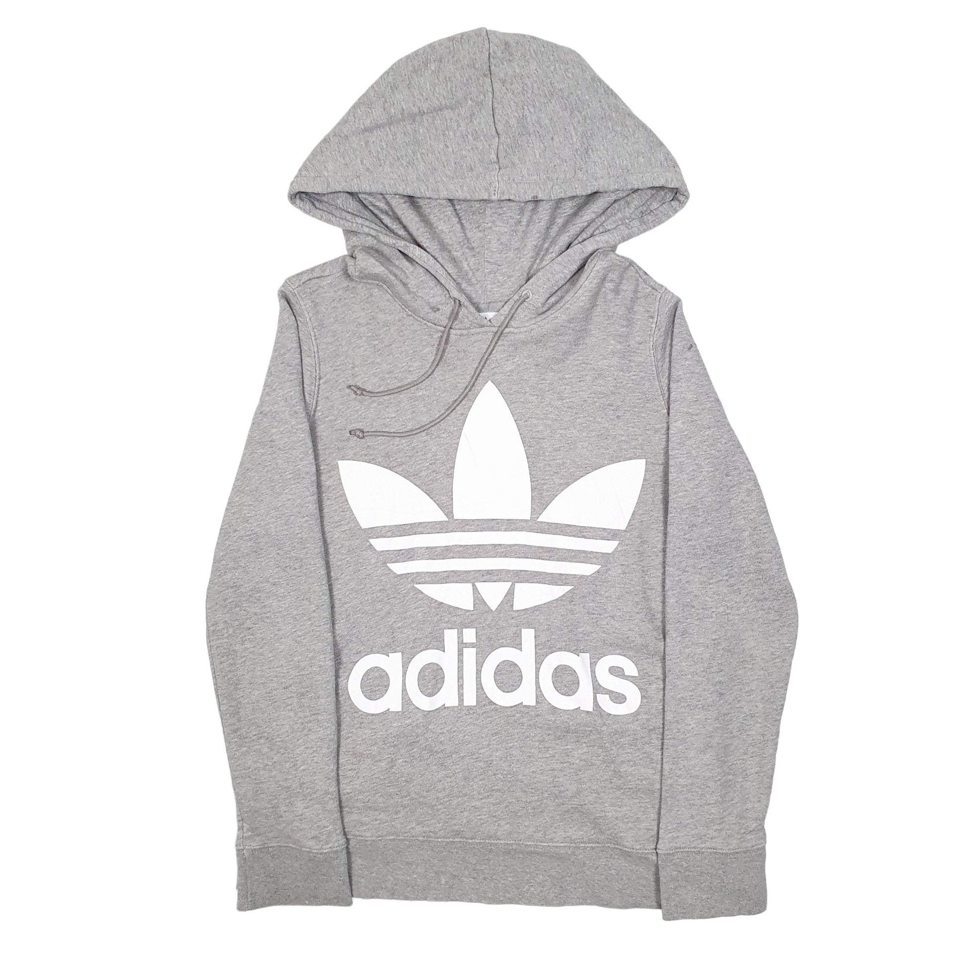 Mens Grey Adidas Spellout Hoodie Jumper