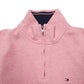 Mens Pink Tommy Hilfiger  Quarter Zip Jumper