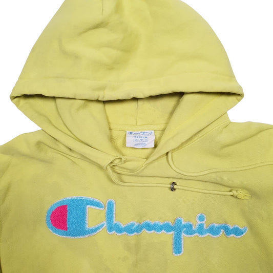 Mens Green Champion Reverse Weave Hoodie Jumper