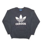 Mens Black Adidas Spellout Crewneck Jumper