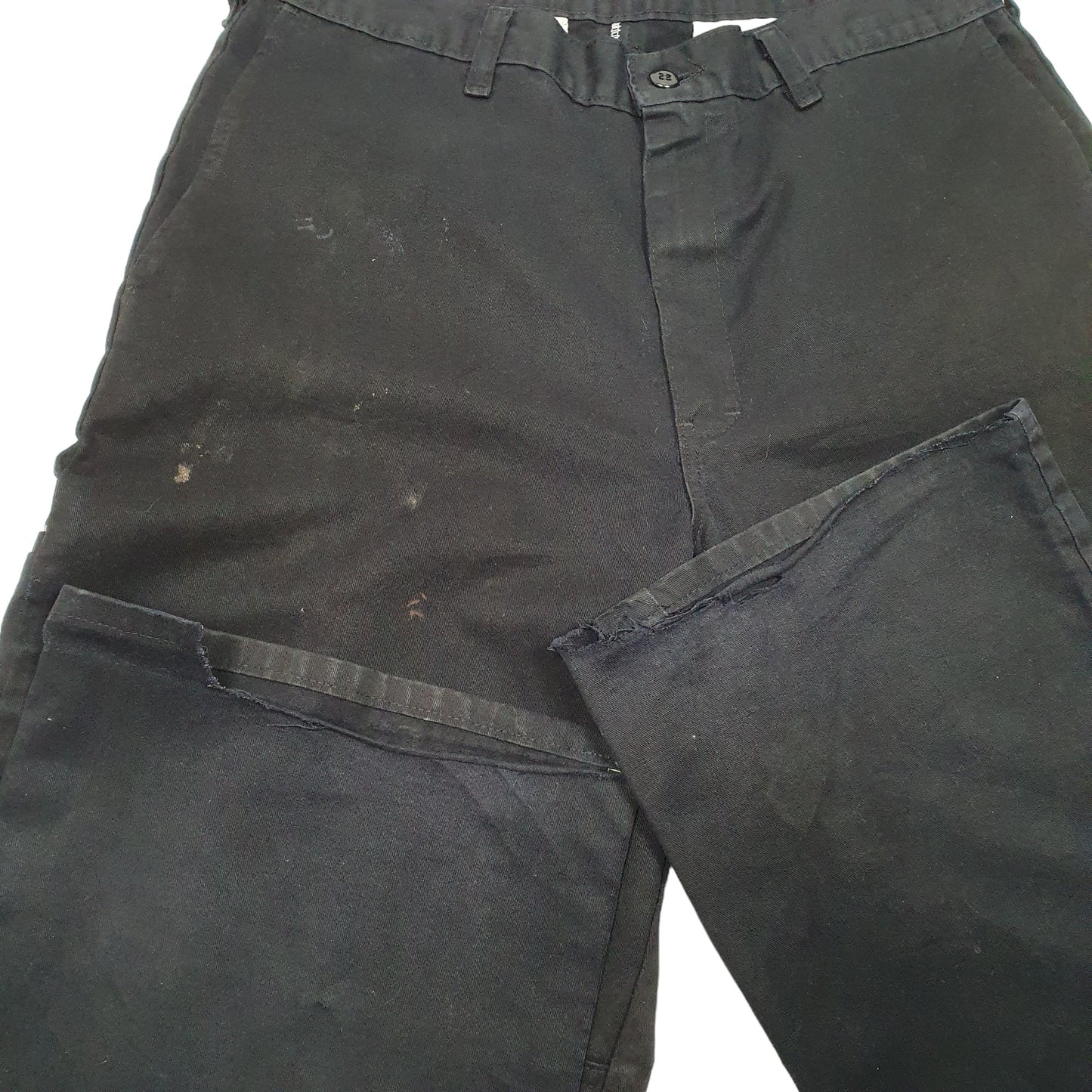 Mens Black Dickies Double Knee Work Wear Pants Chino Trousers