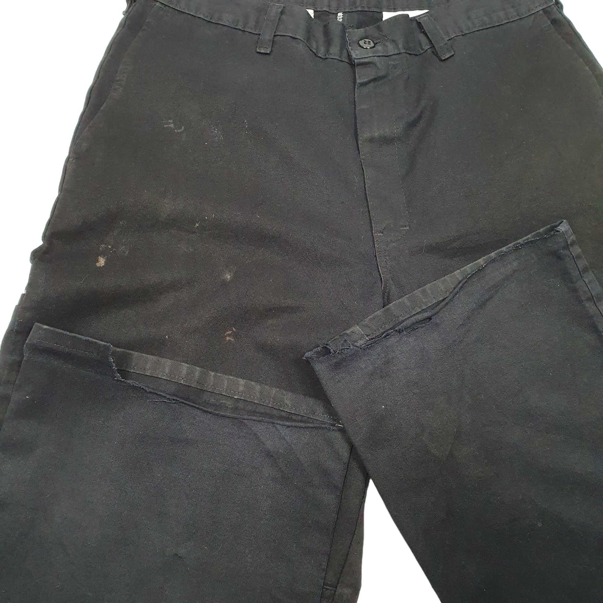 Mens Black Dickies Double Knee Work Wear Pants Chino Trousers