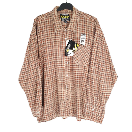 Big Rock Canyon Flannel Shacket Long Sleeve Regular Fit Check Shirt Brown