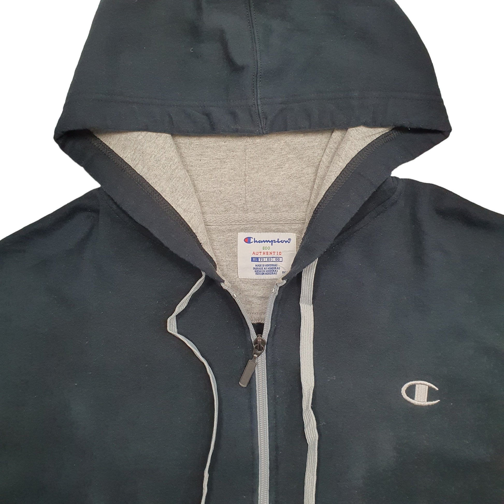Mens Black Champion  Full Zip Jumper