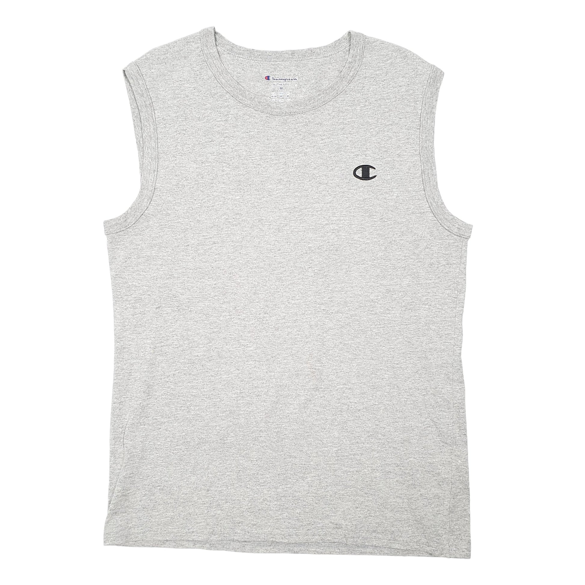 Champion Sleeveless Vest Short Sleeve T Shirt Grey