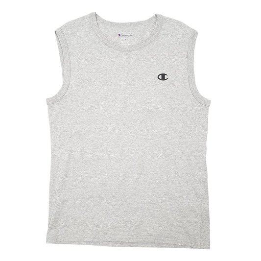 Champion Sleeveless Vest Short Sleeve T Shirt Grey