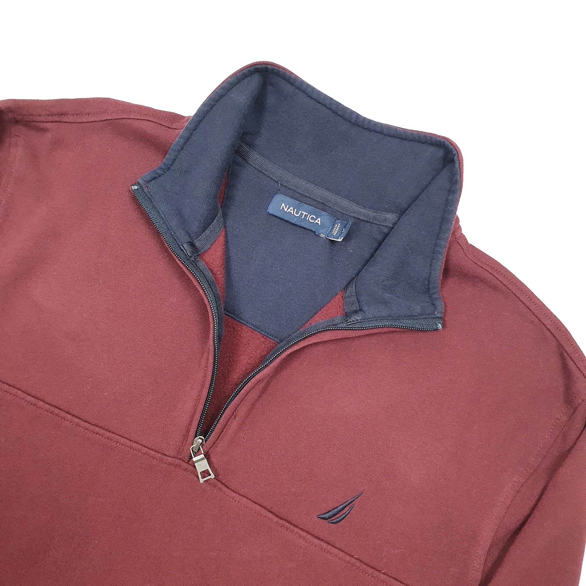 Nautica Quarter Zip XL Burgundy