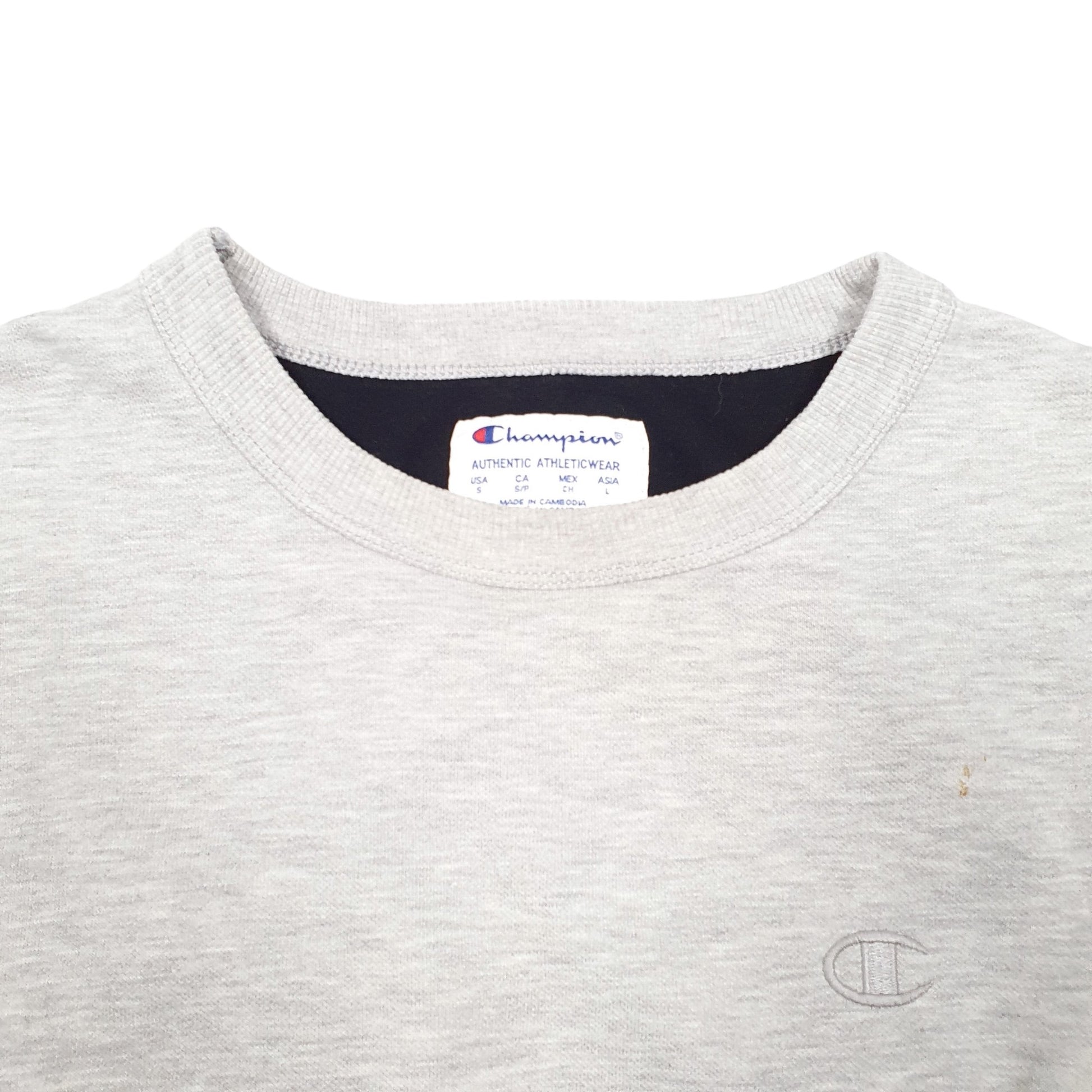 Mens Grey Champion  Crewneck Jumper