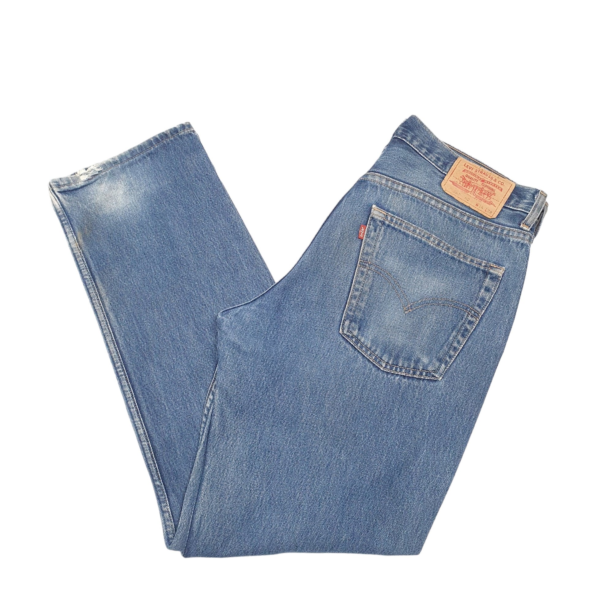 Mens Blue Levis Straight 582 JeansW34 L32