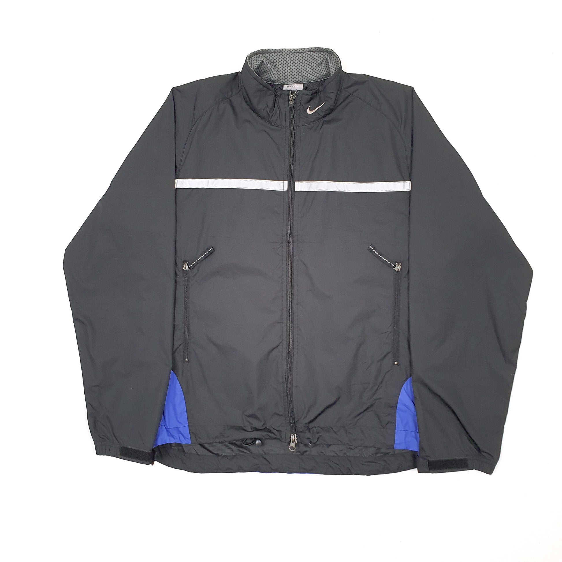 Mens Black Nike Climafit Running Hi Vis Sport Track Top Coat