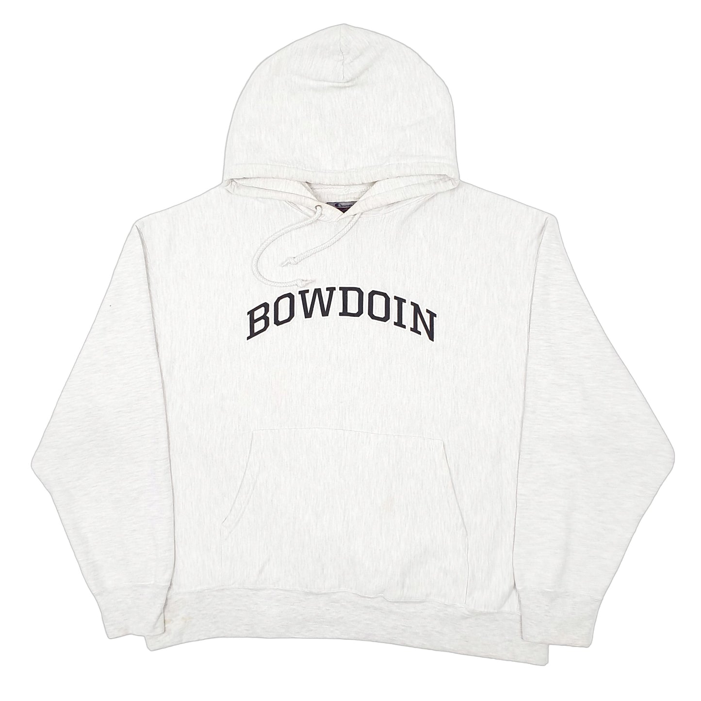 Mens Grey Champion Vintage Reverse Weave 2000s Y2K Hoodie Jumper