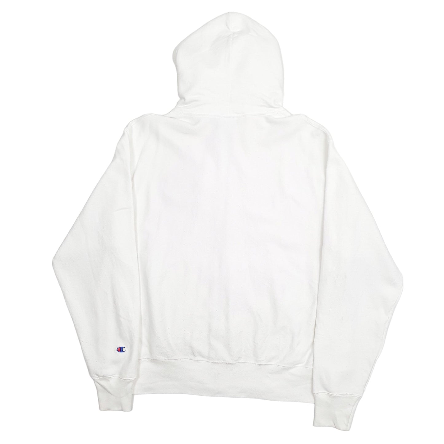 Mens White Champion Reverse Weave Full Zip Jumper