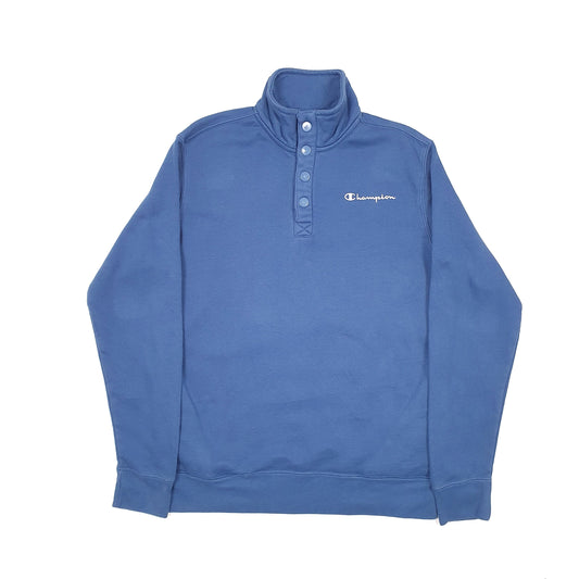 Champion Popper fastening Quarter Zip M Blue