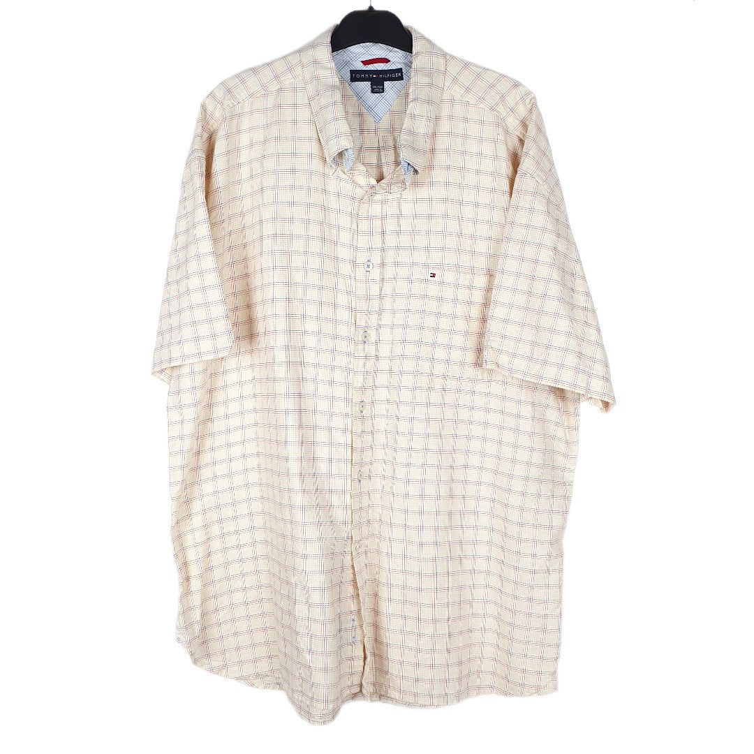 Cream Tommy Hilfiger Short Sleeve Shirt