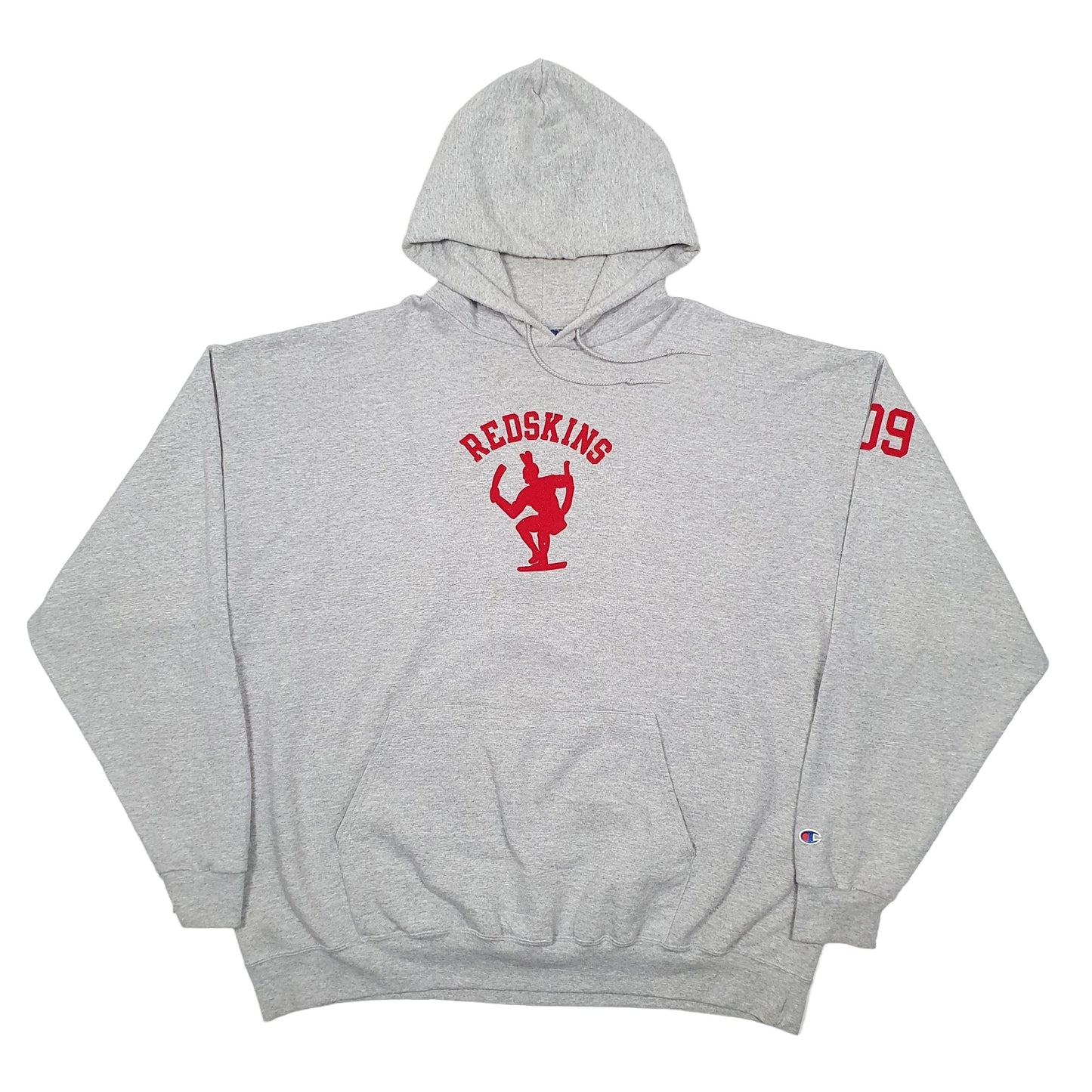 Mens Grey Champion Washington Redskins Football NFL Hoodie Jumper