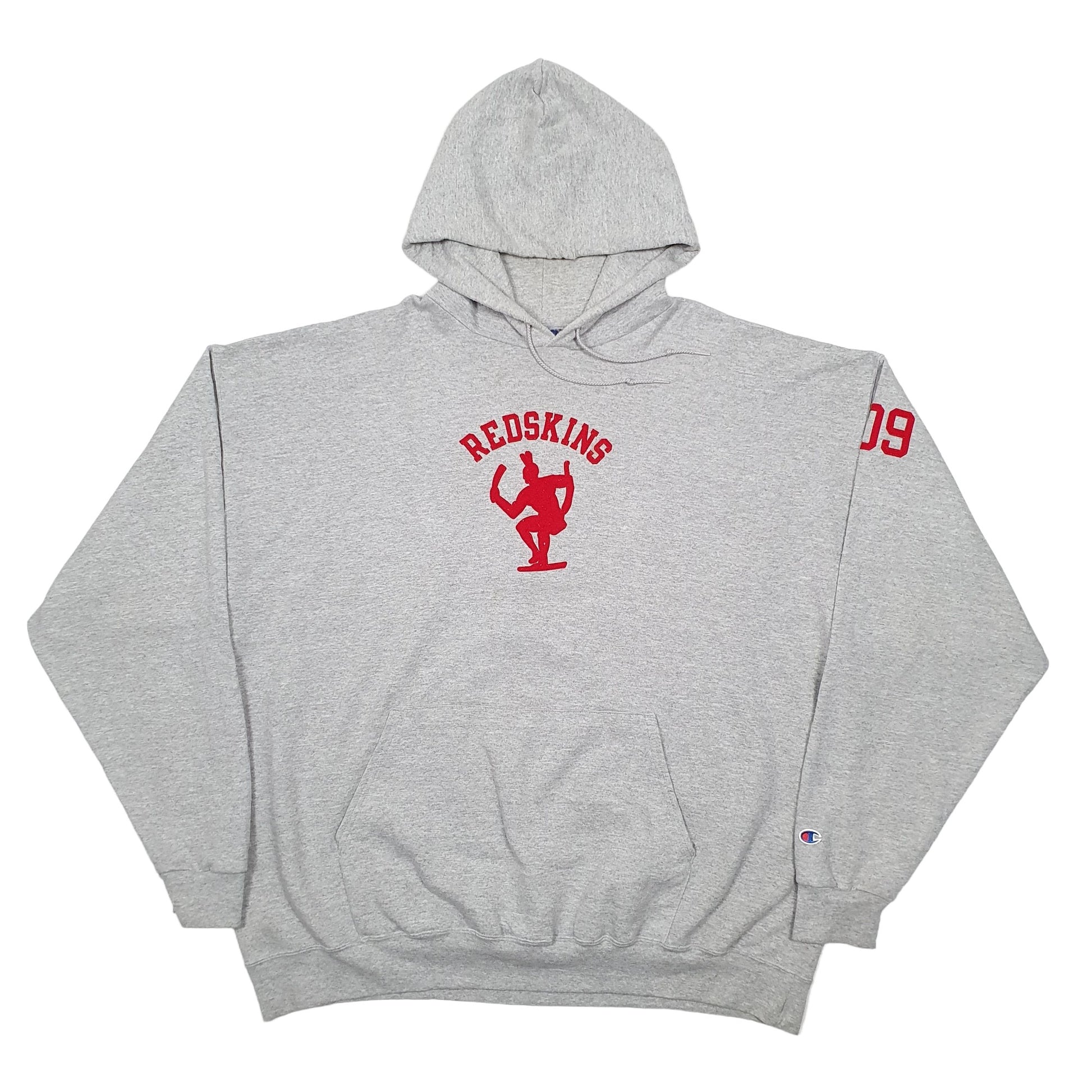 Mens Grey Champion Washington Redskins Football NFL Hoodie Jumper