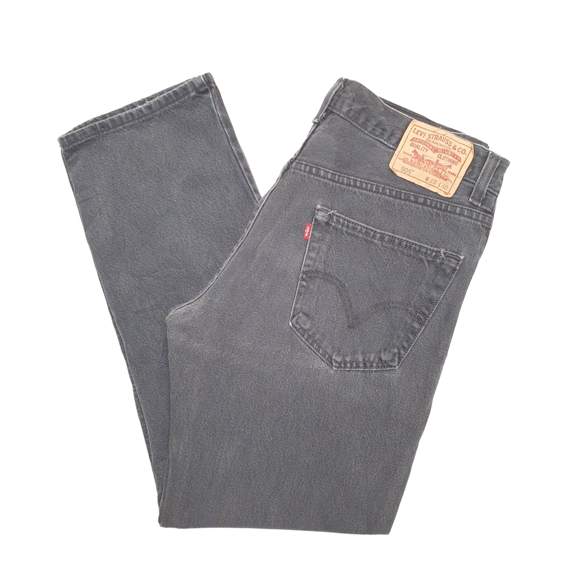 Levis 505 Regular Fit Jeans W33 L30 Black
