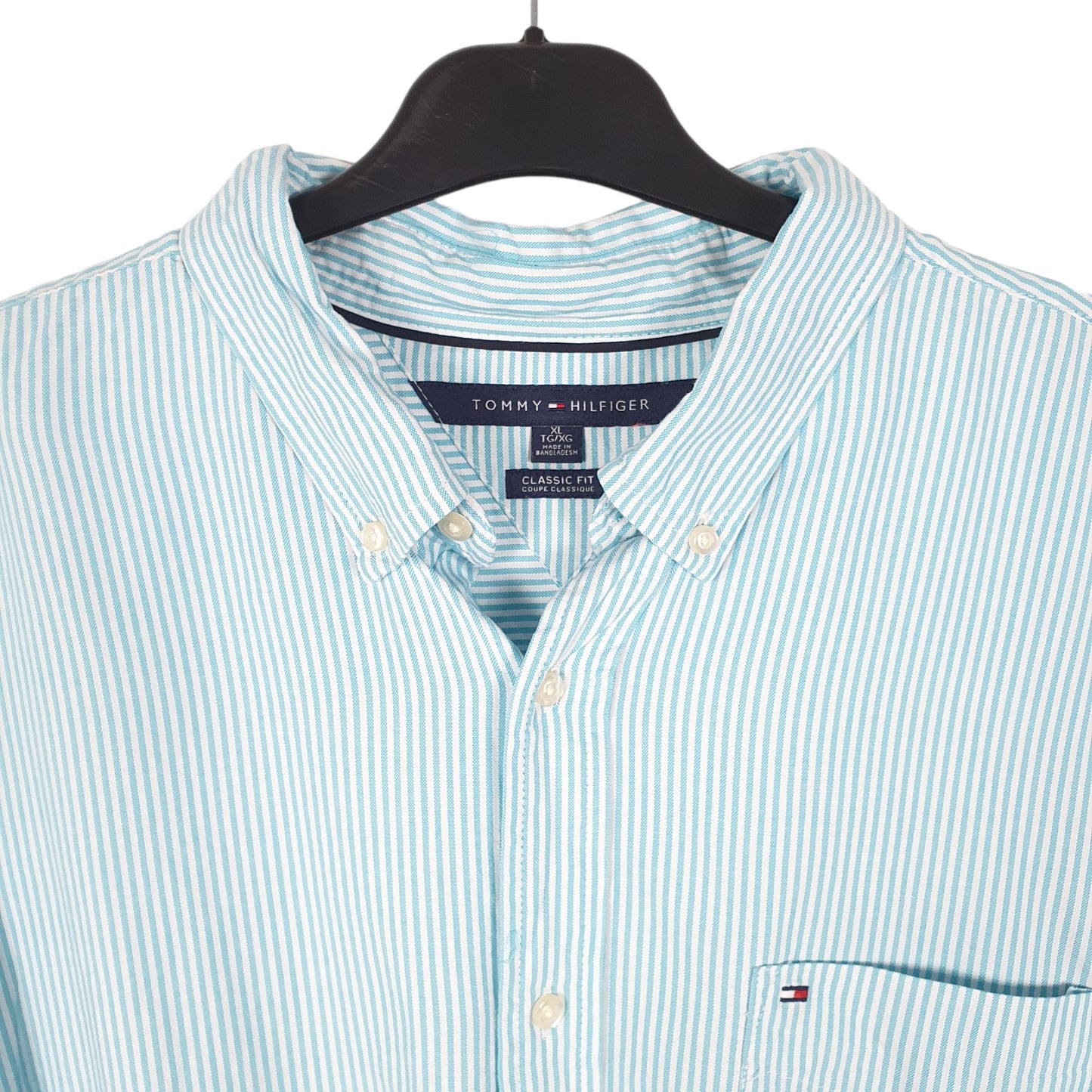 Tommy Hilfiger Long Sleeve Regular Fit Striped Shirt Blue