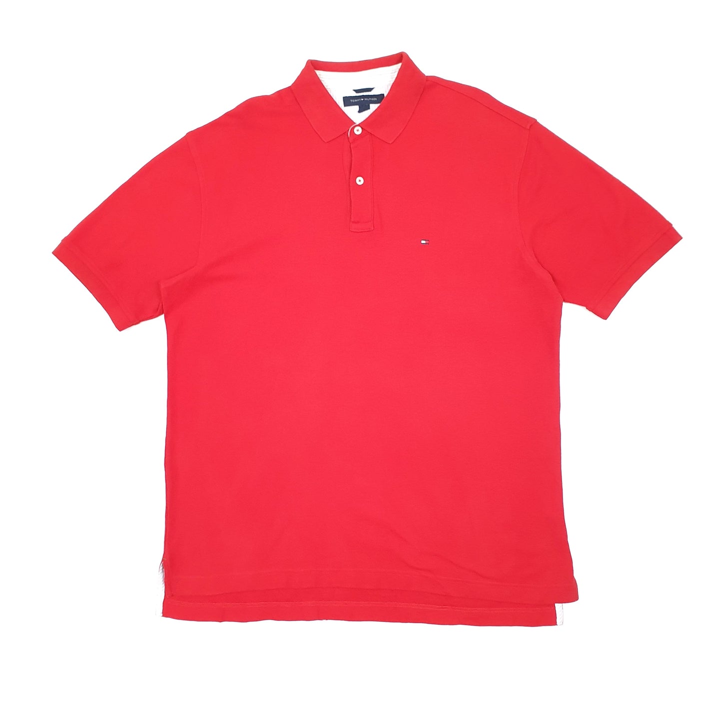 Mens Red Tommy Hilfiger  Short Sleeve Polo Shirt