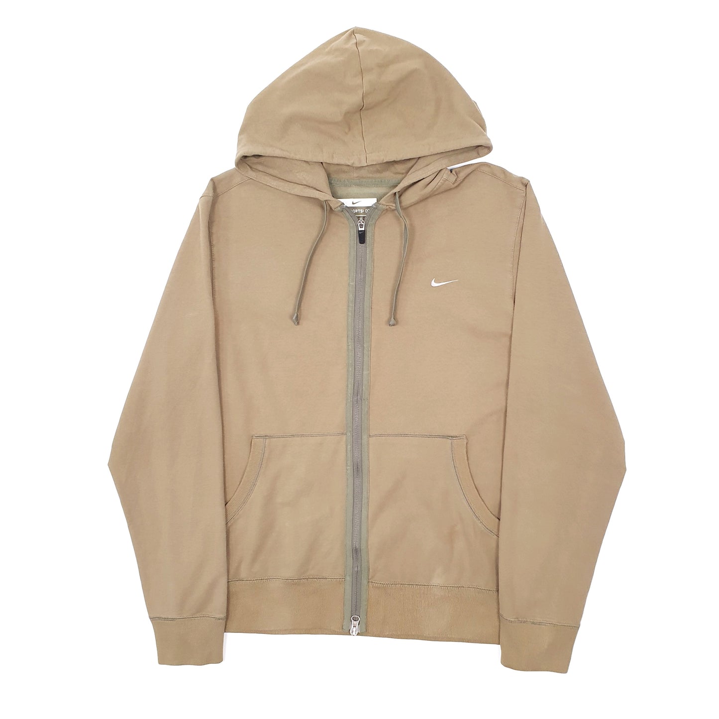 Mens Brown Nike Fit Dry Hoodie Full Zip Jumper