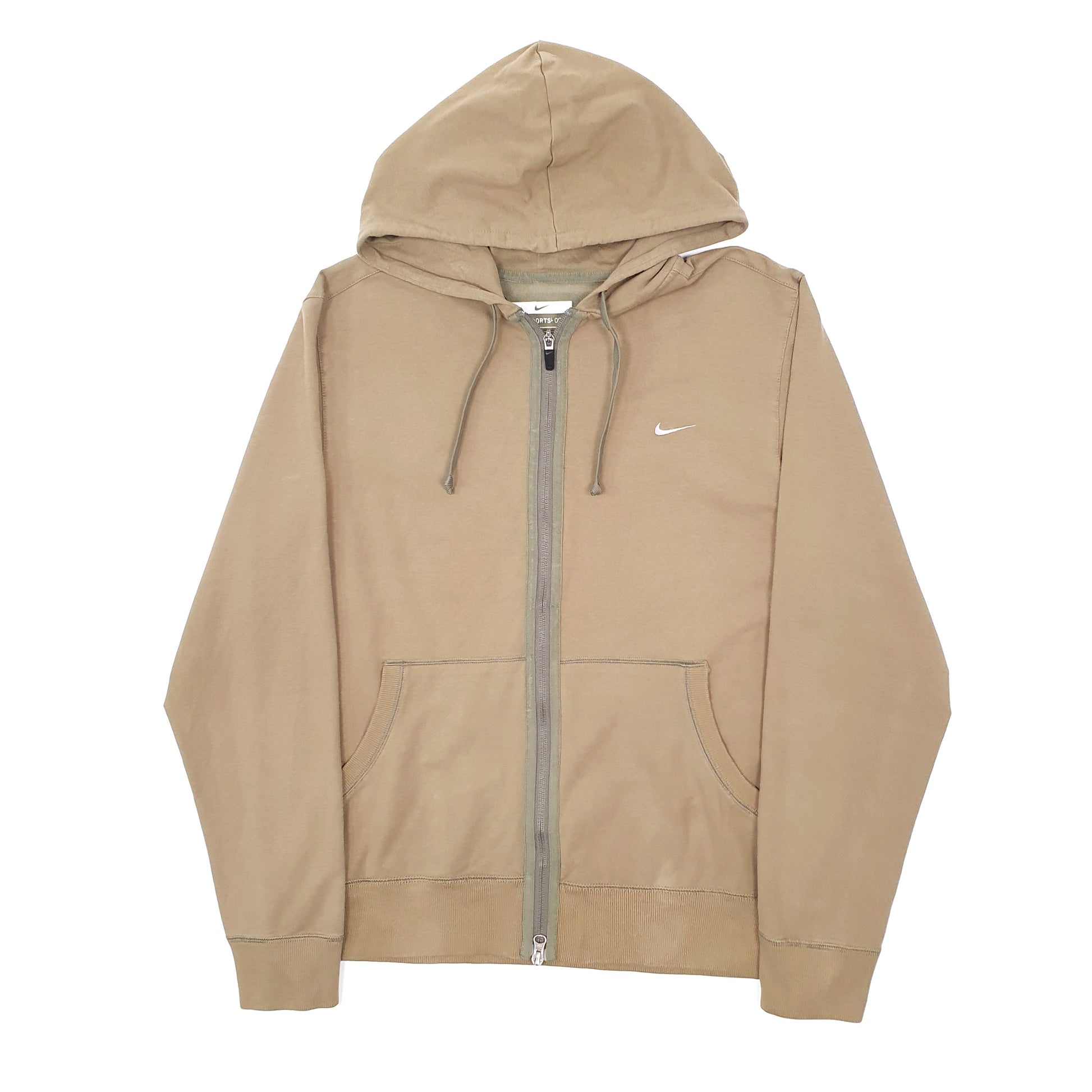 Mens Brown Nike Fit Dry Hoodie Full Zip Jumper