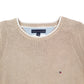 Mens Beige Tommy Hilfiger Knit Crewneck Jumper