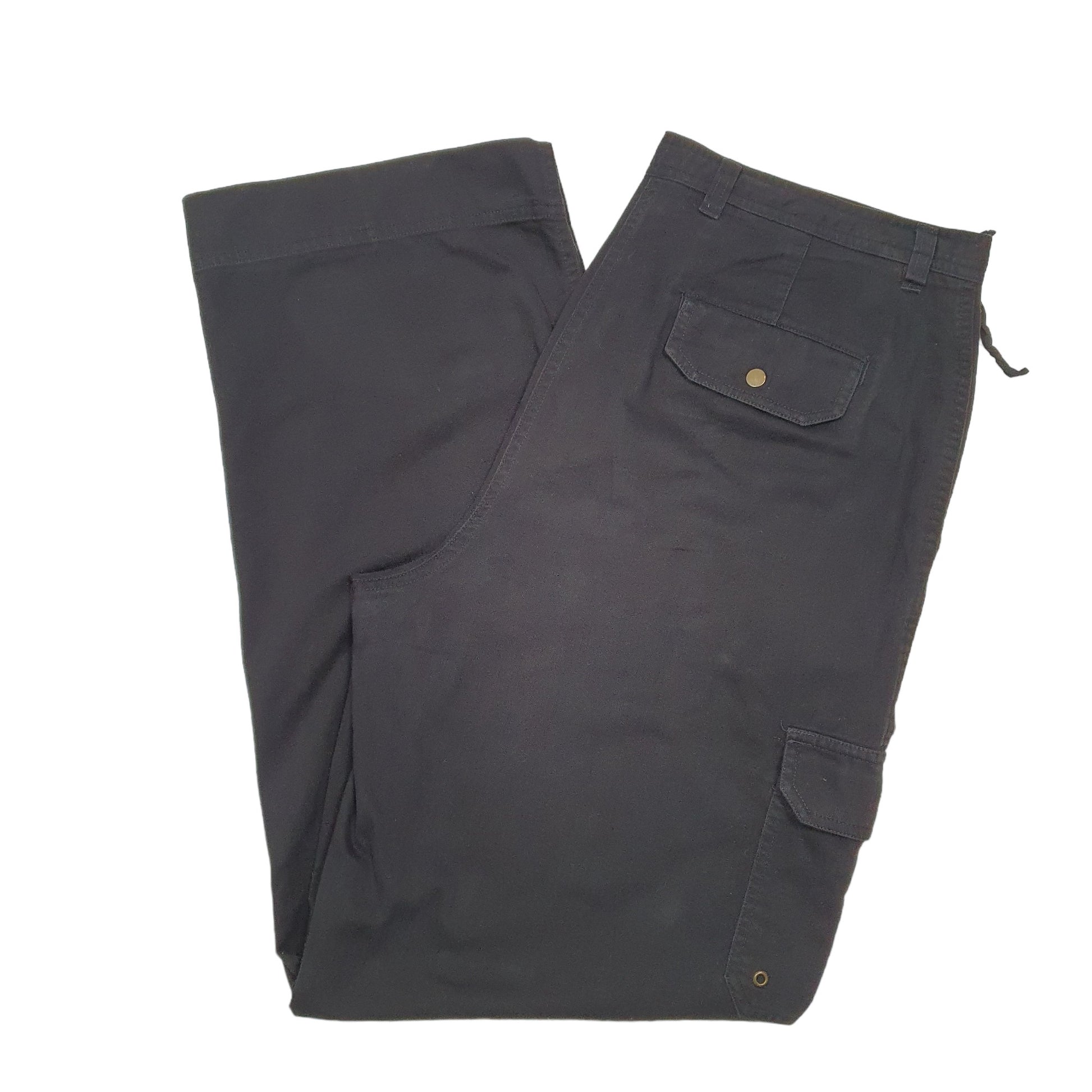 Womens Black Jones New York Combat Pants Cargo Trousers