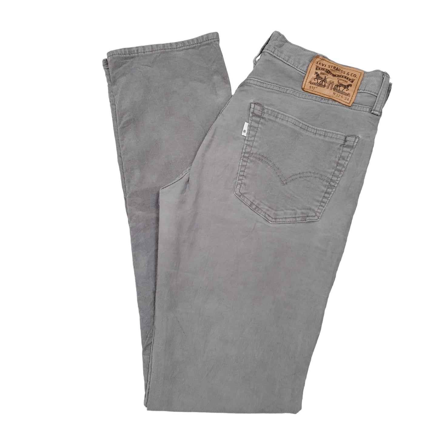 Mens Grey Levis 511 Corduroy Trousers