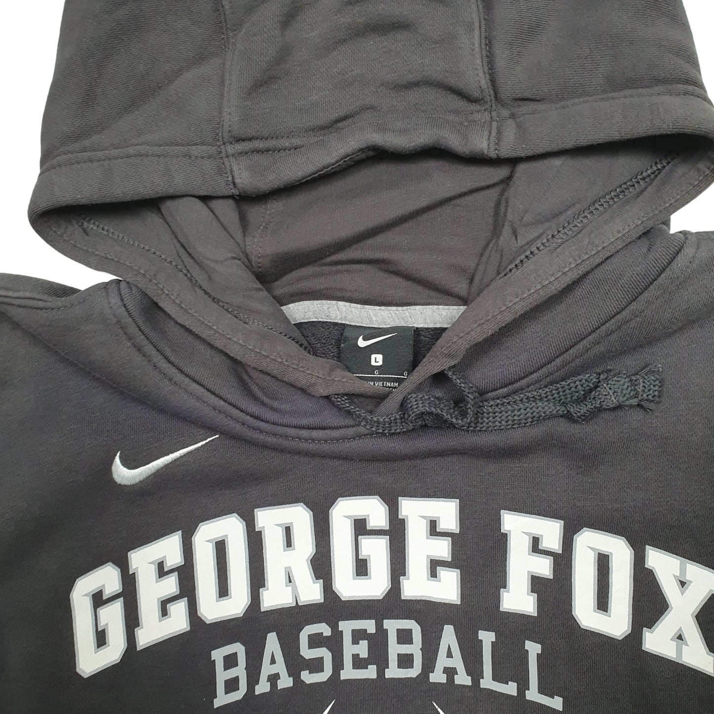 Mens Black Nike George Fox Baseball Hoodie Jumper