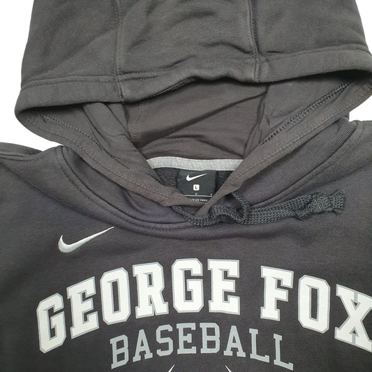 Mens Black Nike George Fox Baseball Hoodie Jumper