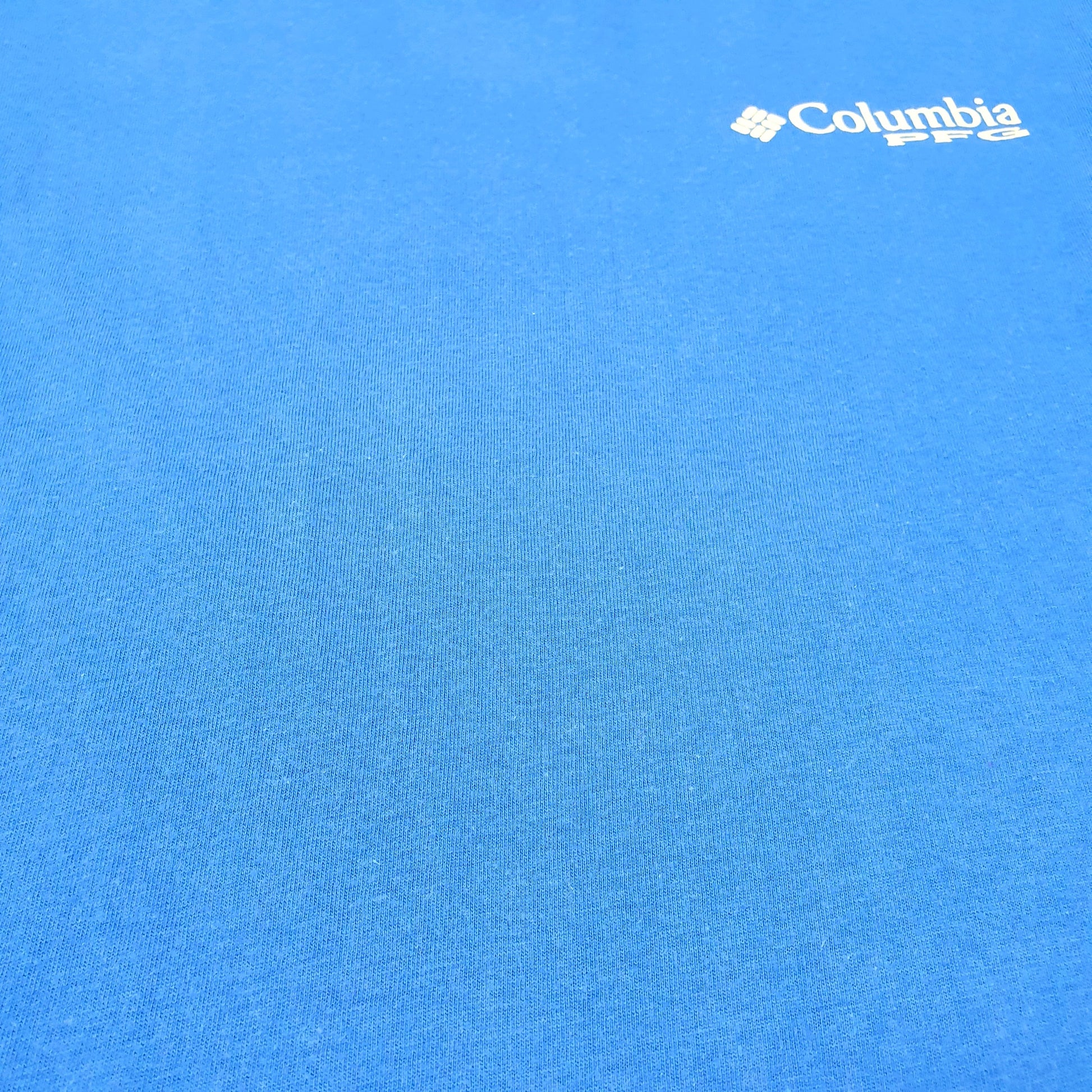 Mens Blue Columbia Sportswear Performance Fishing Gear PFG Short Sleeve T Shirt